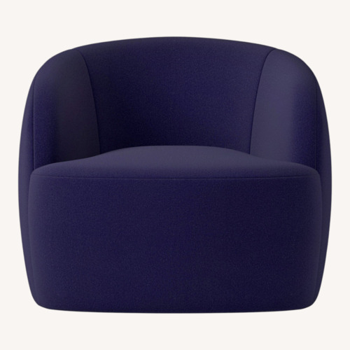 Used CB2 Gwyneth Chair Blue Velvet Accent Chair for sale on AptDeco