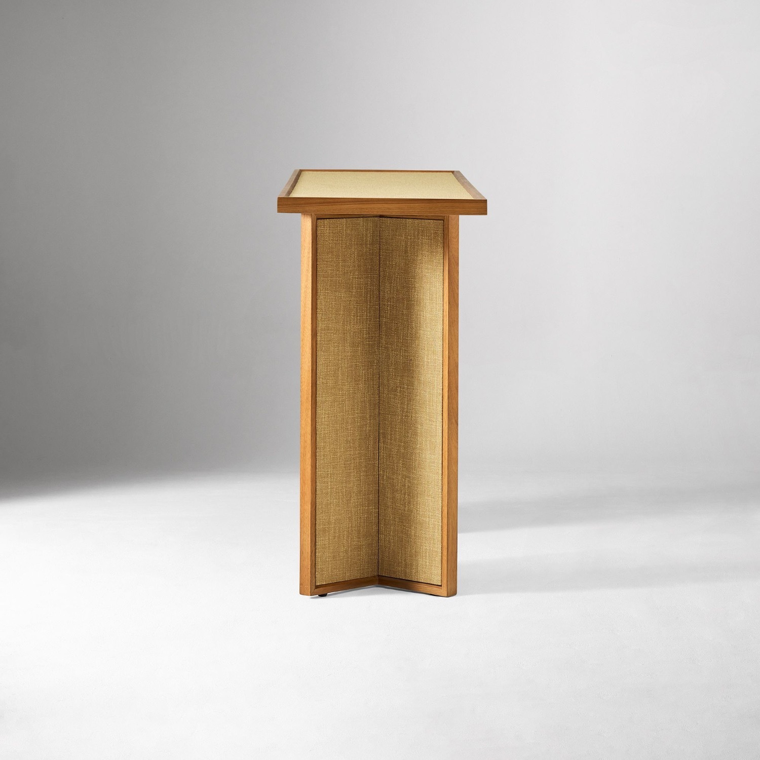 West Elm Natural Wood & Linen Console - image-3