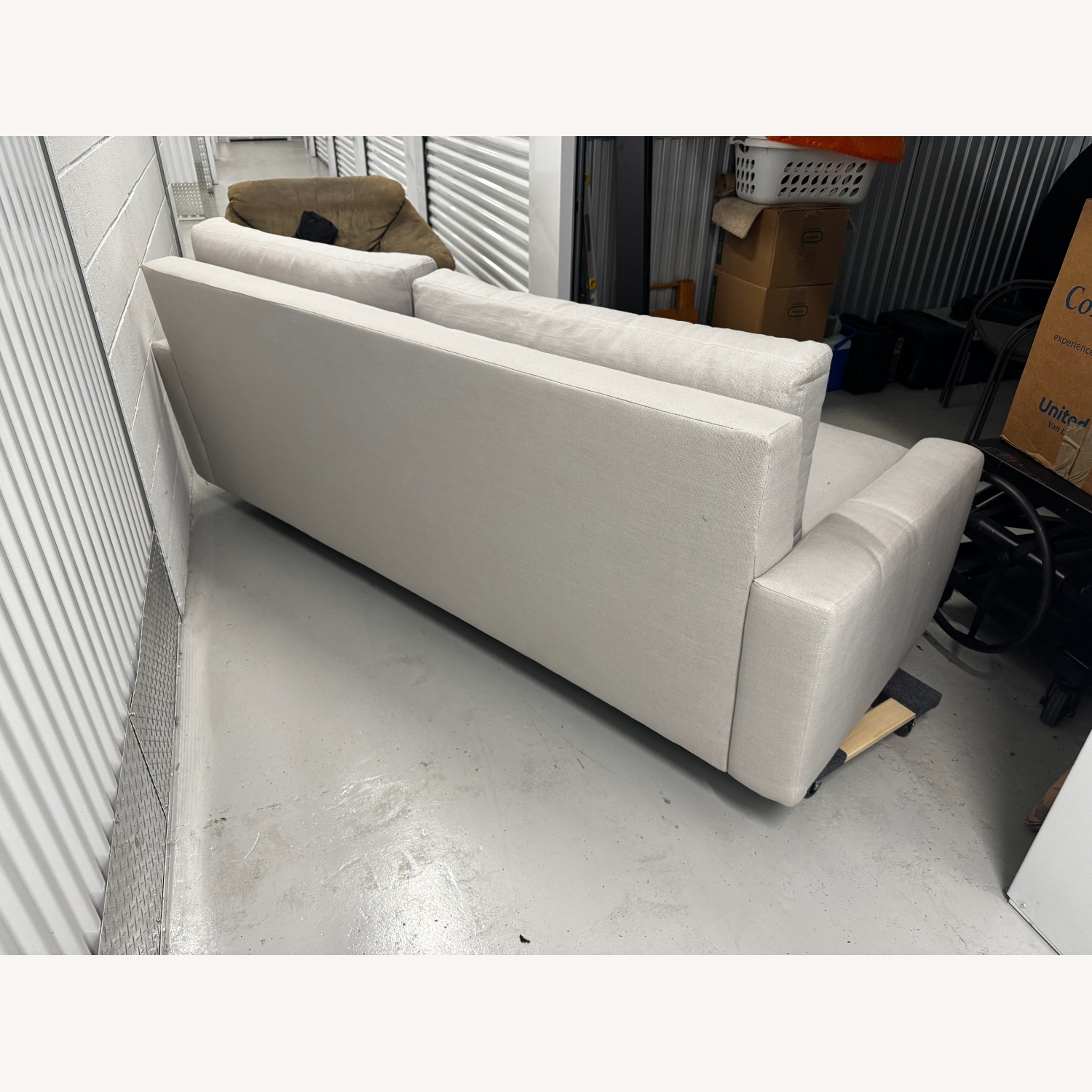 Rsetoration Hardware Maxwell 8’ Linen Sleeper Sofa in Mist - image-2