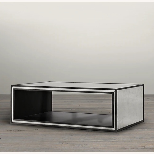Used Restoration Hardware Strand Mirrored Coffee Table for sale on AptDeco