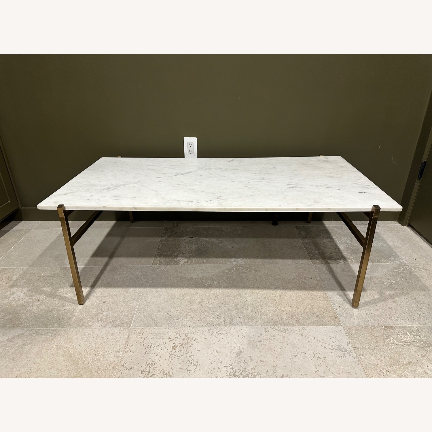 CB2 Slab Marble Coffee Table - image-2