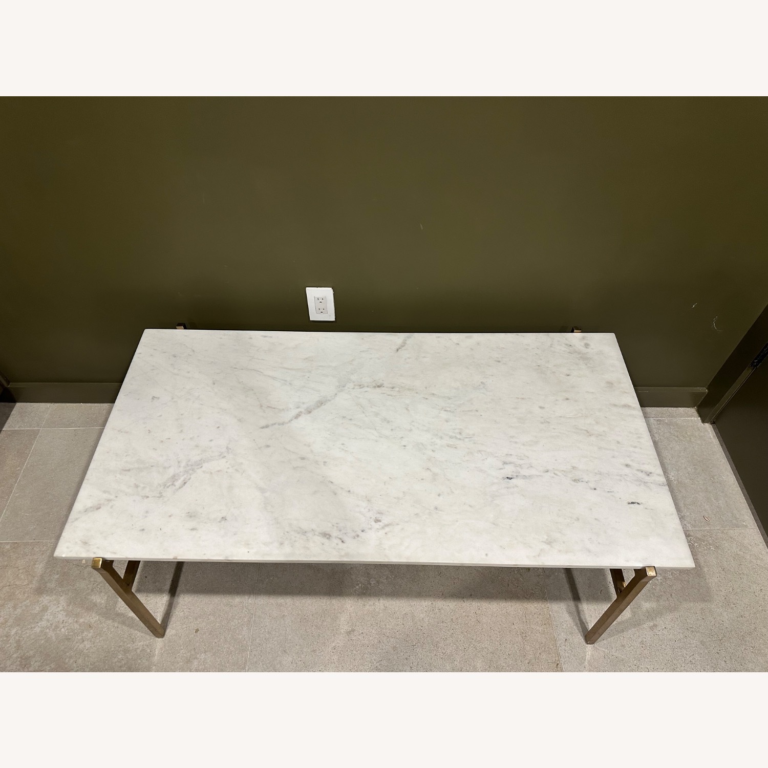 CB2 Slab Marble Coffee Table - image-1