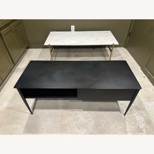 Used West Elm Black Metalwork Media Console for sale on AptDeco