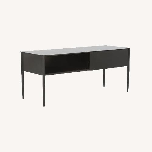 Used West Elm Black Metalwork Media Console for sale on AptDeco