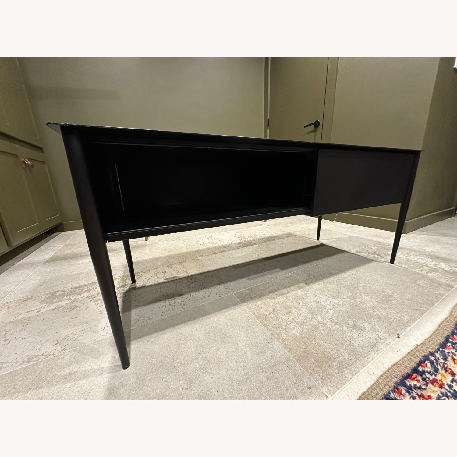 West Elm Black Metalwork Media Console - image-4