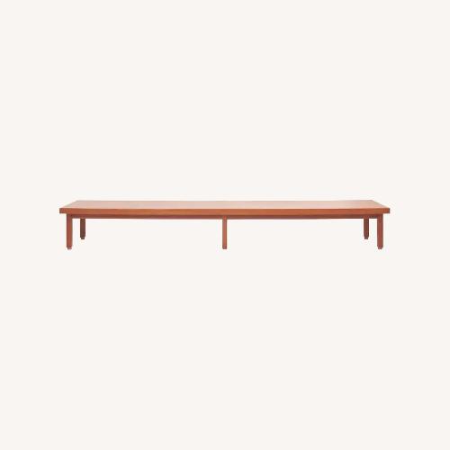 Used Vintage/Antique Light Brown Wood Bench for sale on AptDeco
