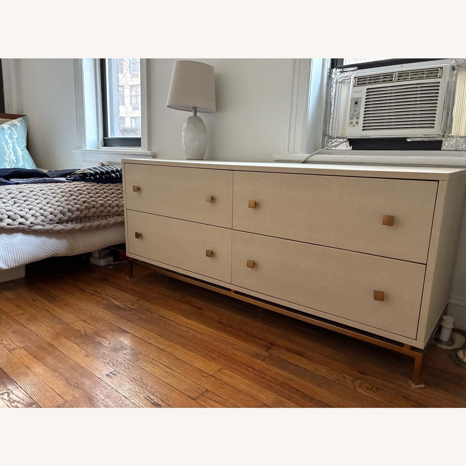 CB2 Shagreen 4-Drawer Dresser, Warm White - image-2
