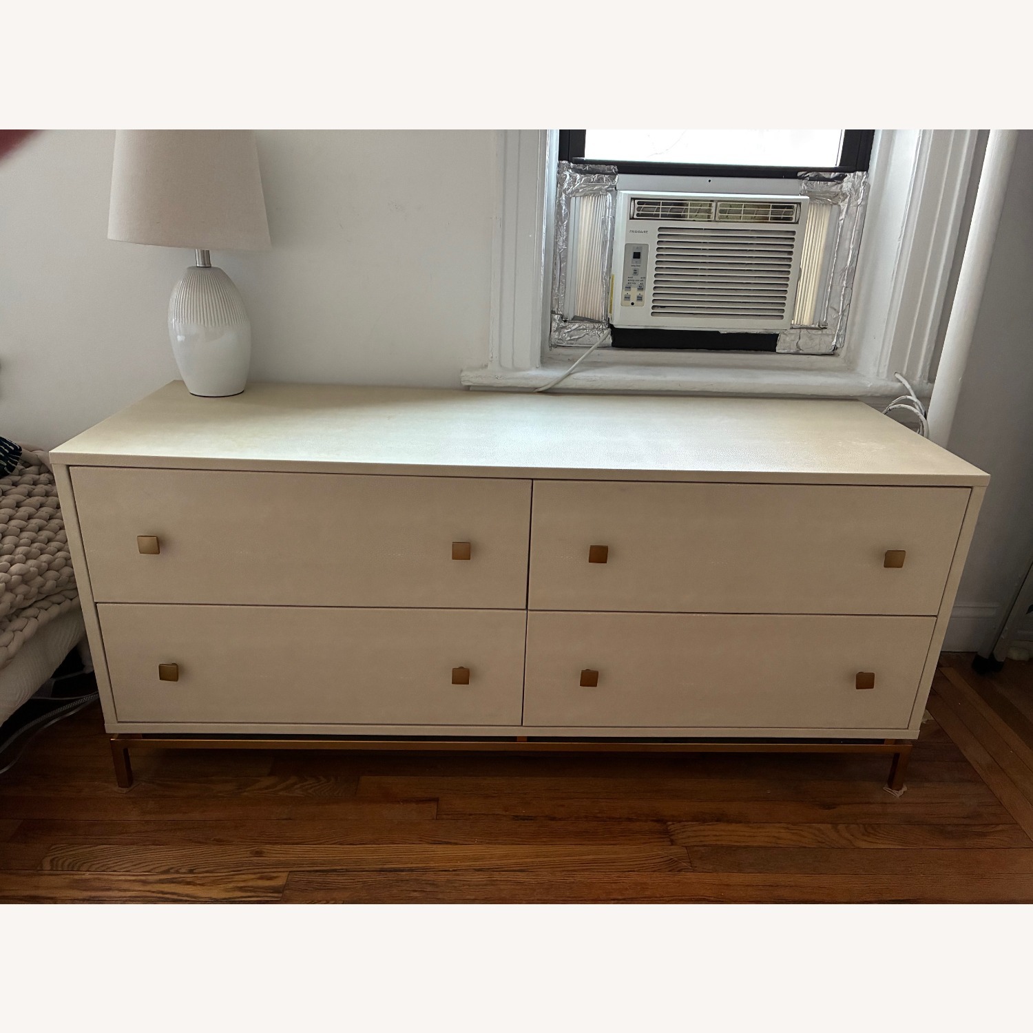 CB2 Shagreen 4-Drawer Dresser, Warm White - image-1