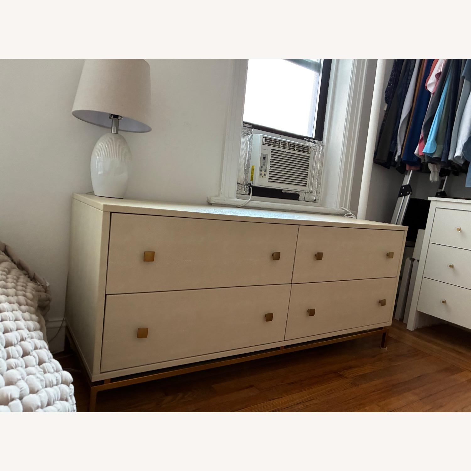 CB2 Shagreen 4-Drawer Dresser, Warm White - image-7