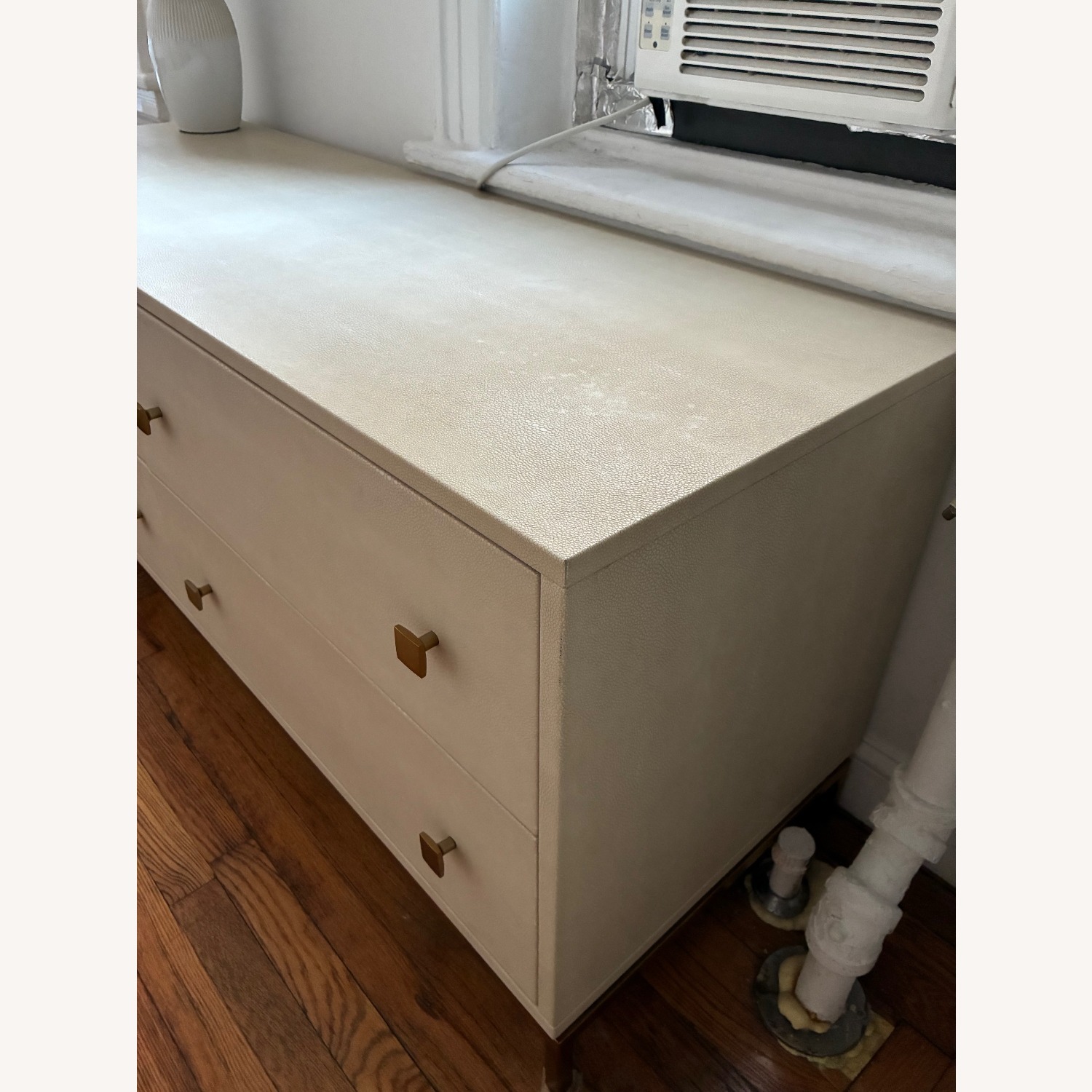 CB2 Shagreen 4-Drawer Dresser, Warm White - image-3