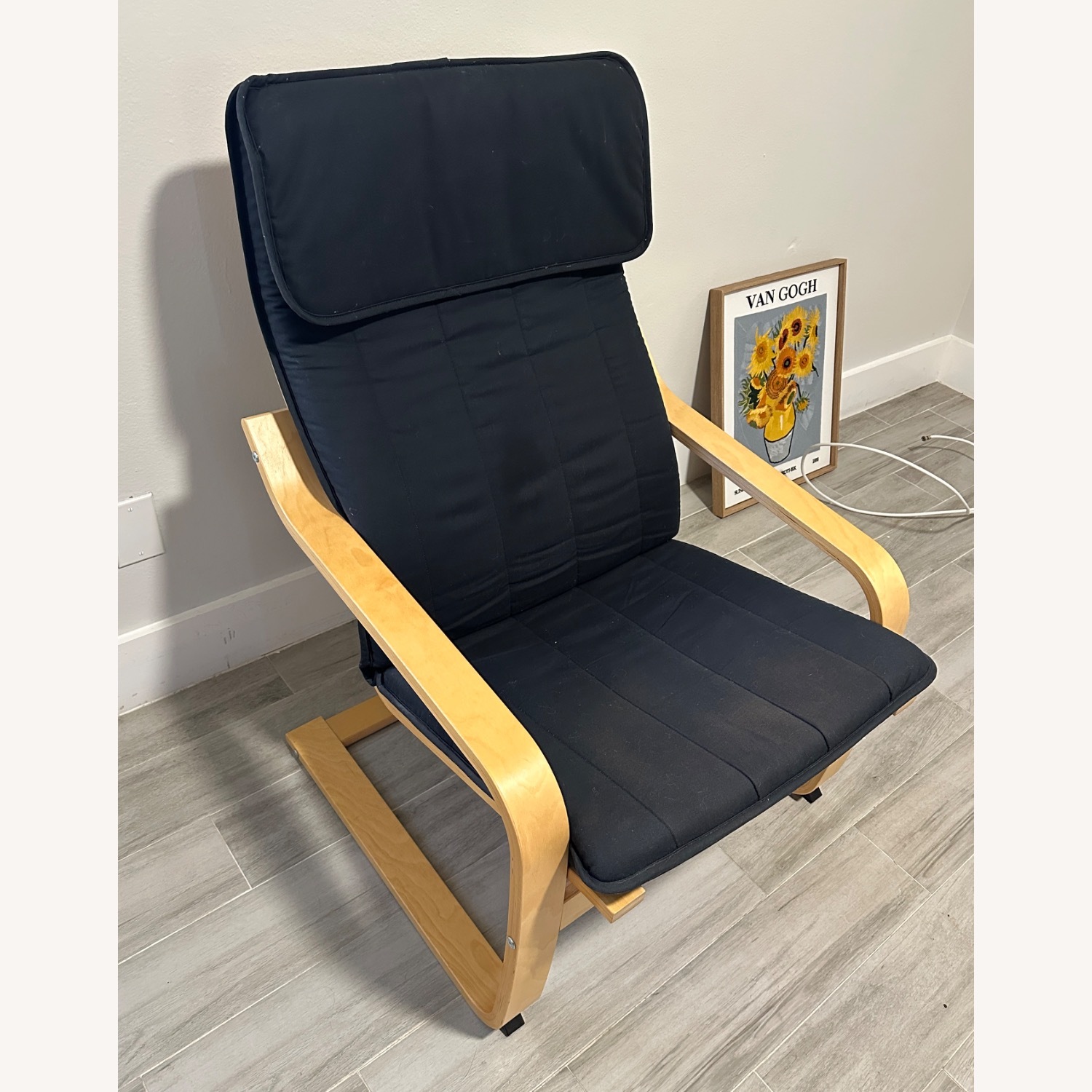 IKEA Light Brown Wood Armchair - image-2