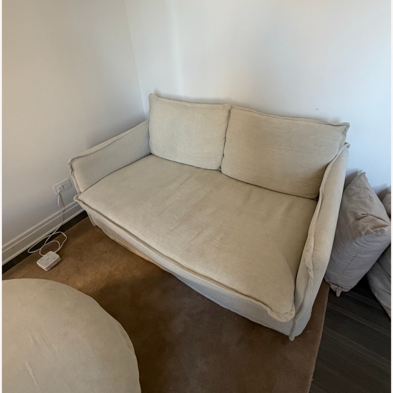 Sixpenny Neva Natural Linen Loveseat - image-2