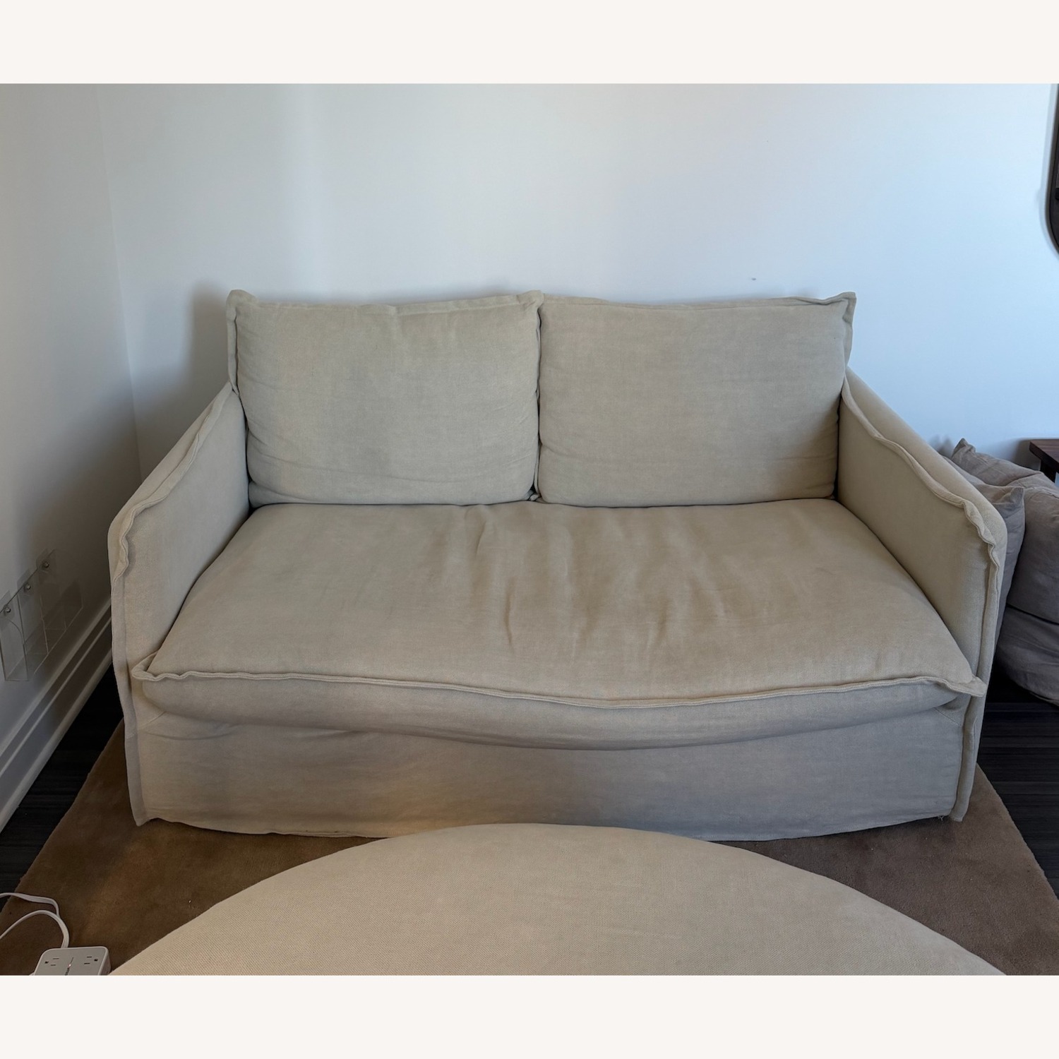 Sixpenny Neva Natural Linen Loveseat - image-5