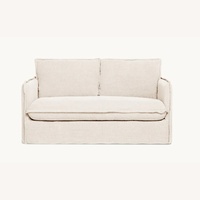 Sixpenny Neva Natural Linen Loveseat