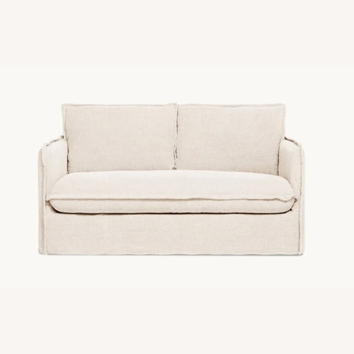 Used Sixpenny Neva Natural Linen Loveseat for sale on AptDeco
