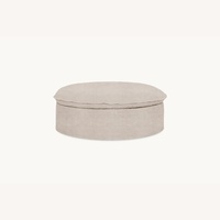 Sixpenny Neva Natural Linen Ottoman