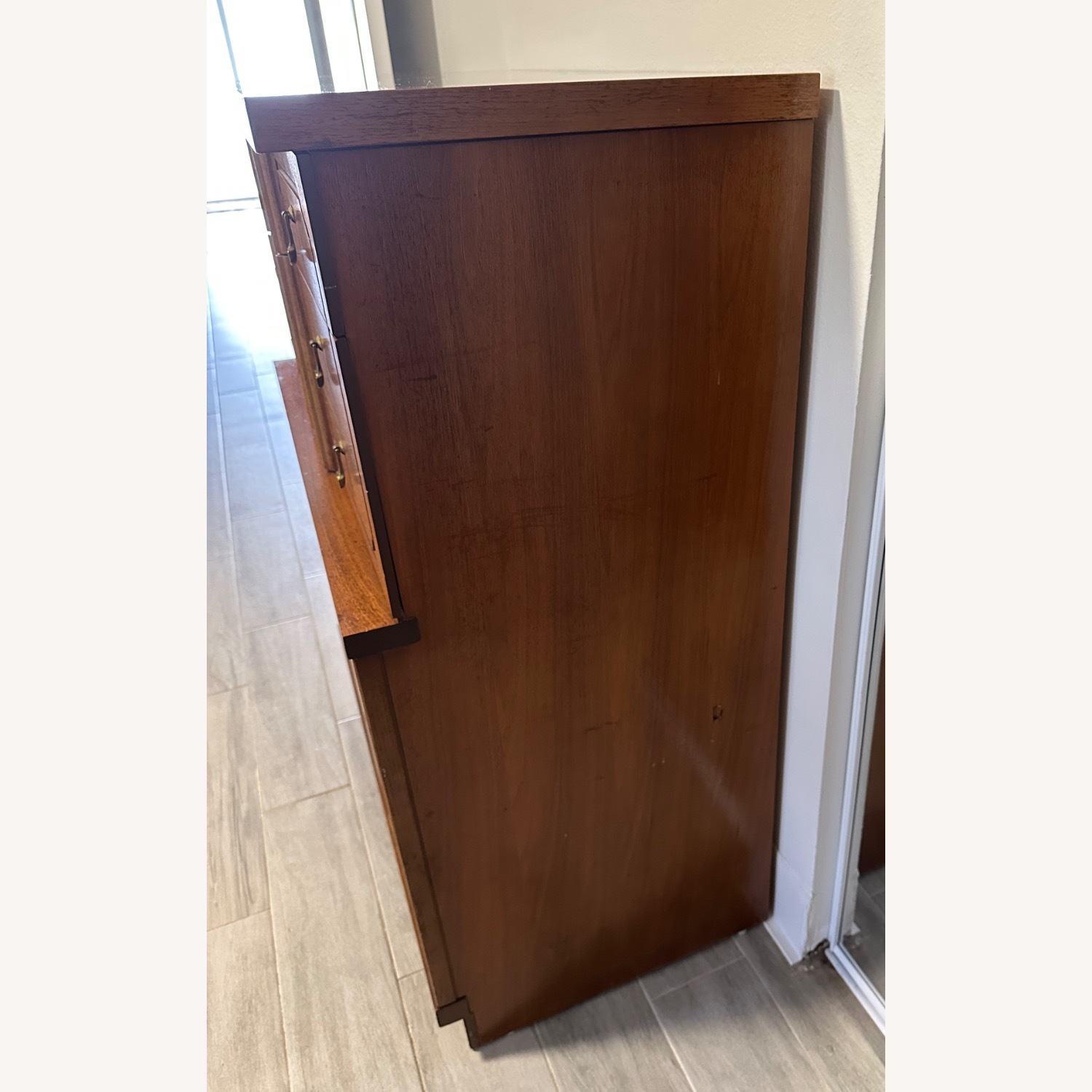 Vintage/Antique Light Brown Wood Dresser - image-5