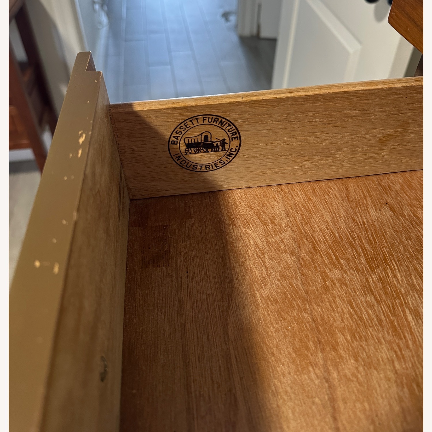 Vintage/Antique Light Brown Wood Dresser - image-7