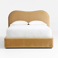 Crate & Barrel Upholstered Storage Queen Bed by Jake Arnold