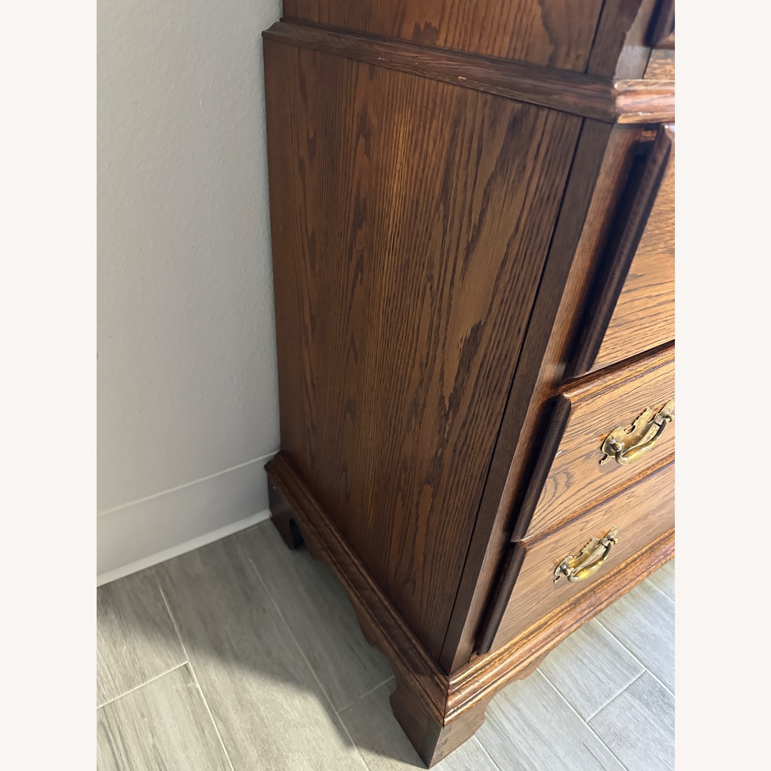 Vintage/Antique Dark Brown Wood Dresser - image-5