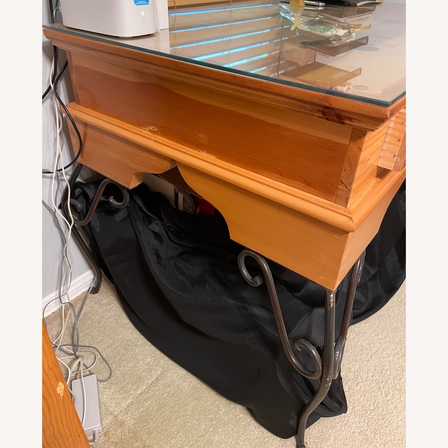 Natural Wrought Iron Desk - image-1