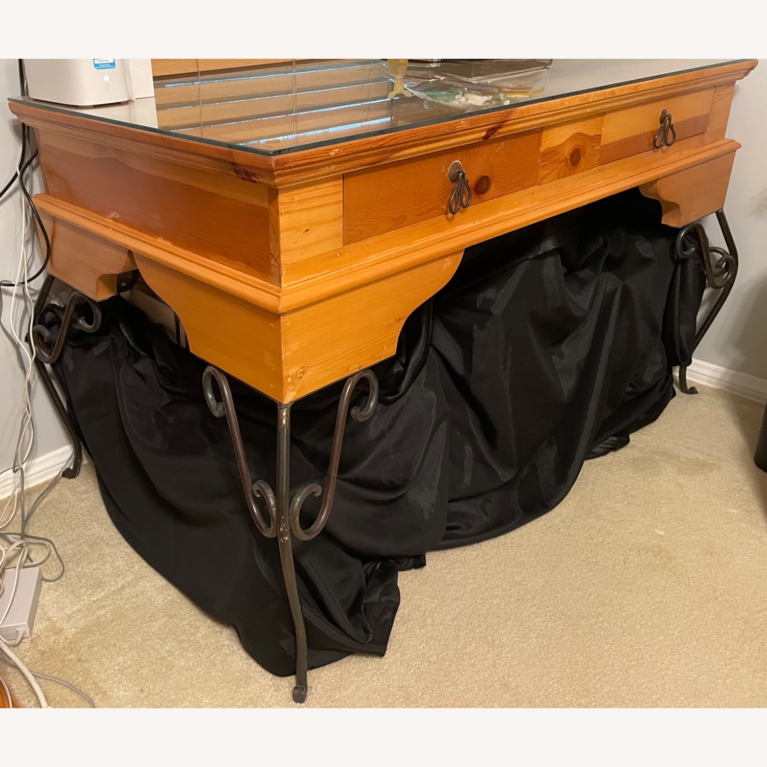 Natural Wrought Iron Desk - image-3