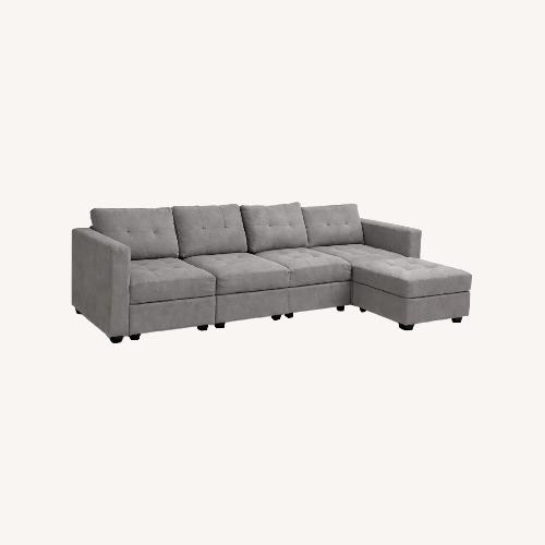 Used Light Grey Sectional Sofa for sale on AptDeco