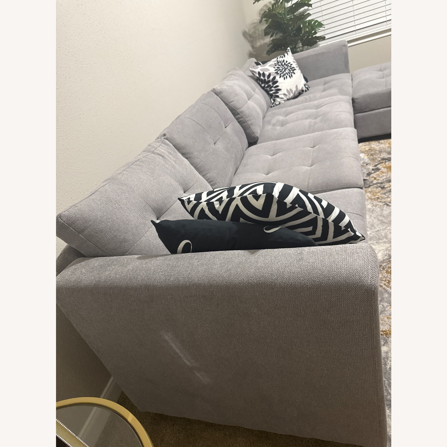 Light Grey Sectional Sofa - image-3