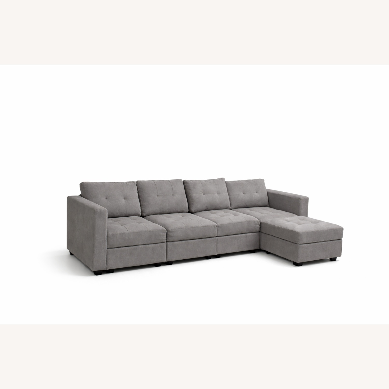 Light Grey Sectional Sofa - image-4