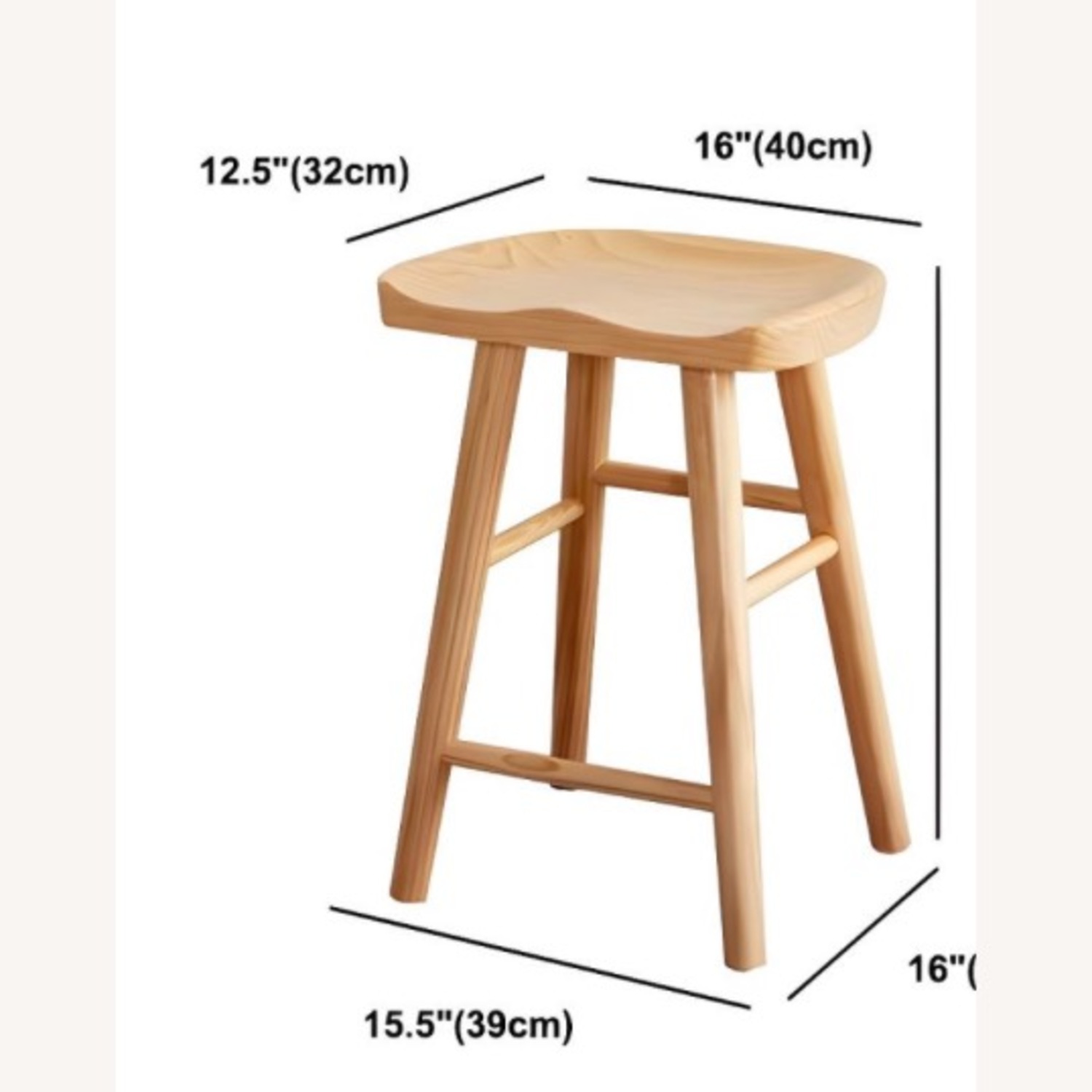 Natural Wood Stools - image-3