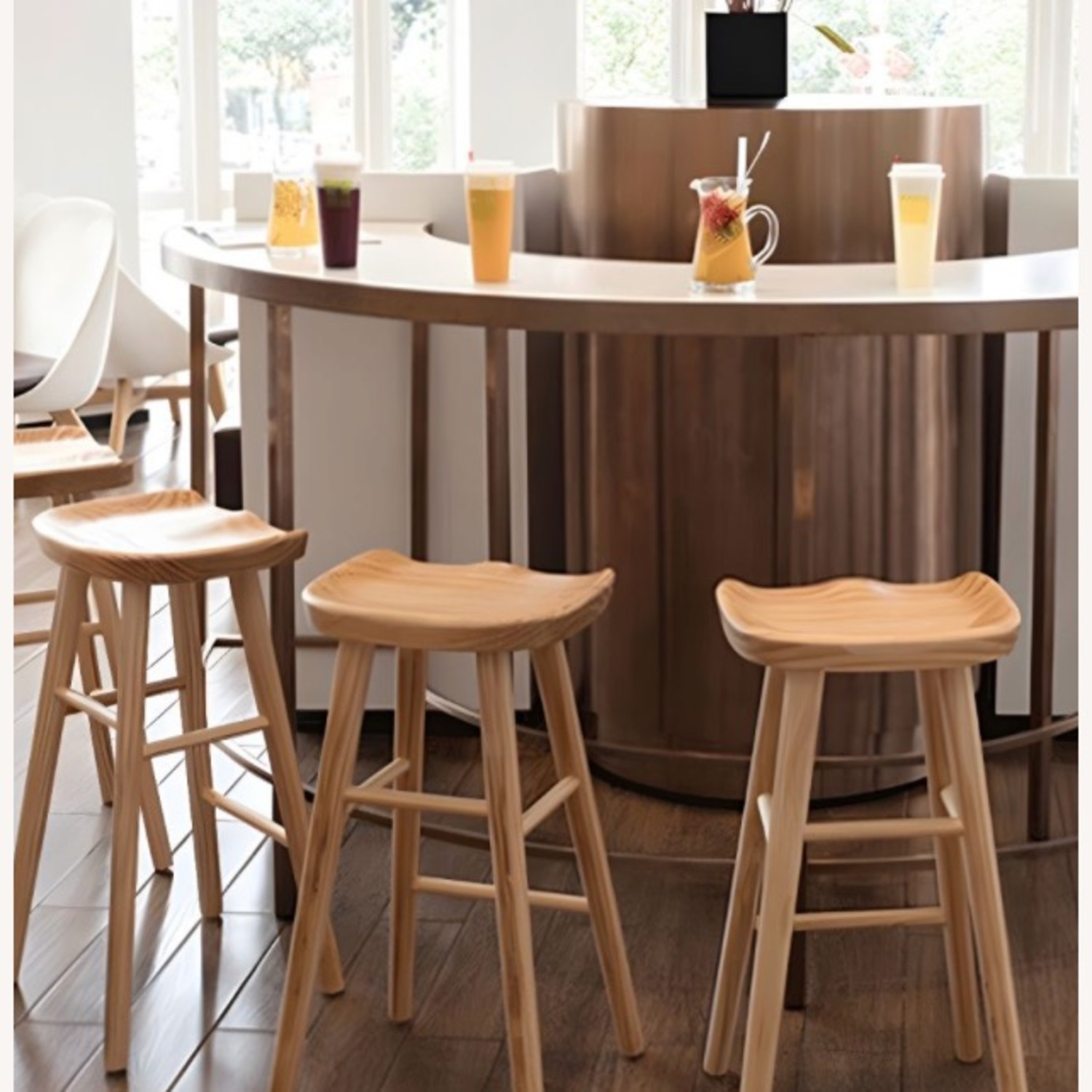 Natural Wood Stools - image-2