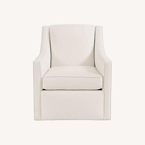 Used Ballard Designs Carlyle Natural Fabric Armchair for sale on AptDeco