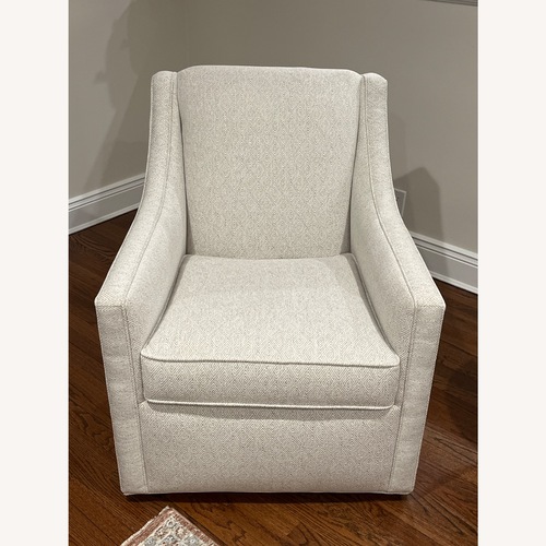 Used Ballard Designs Carlyle Natural Fabric Armchair for sale on AptDeco