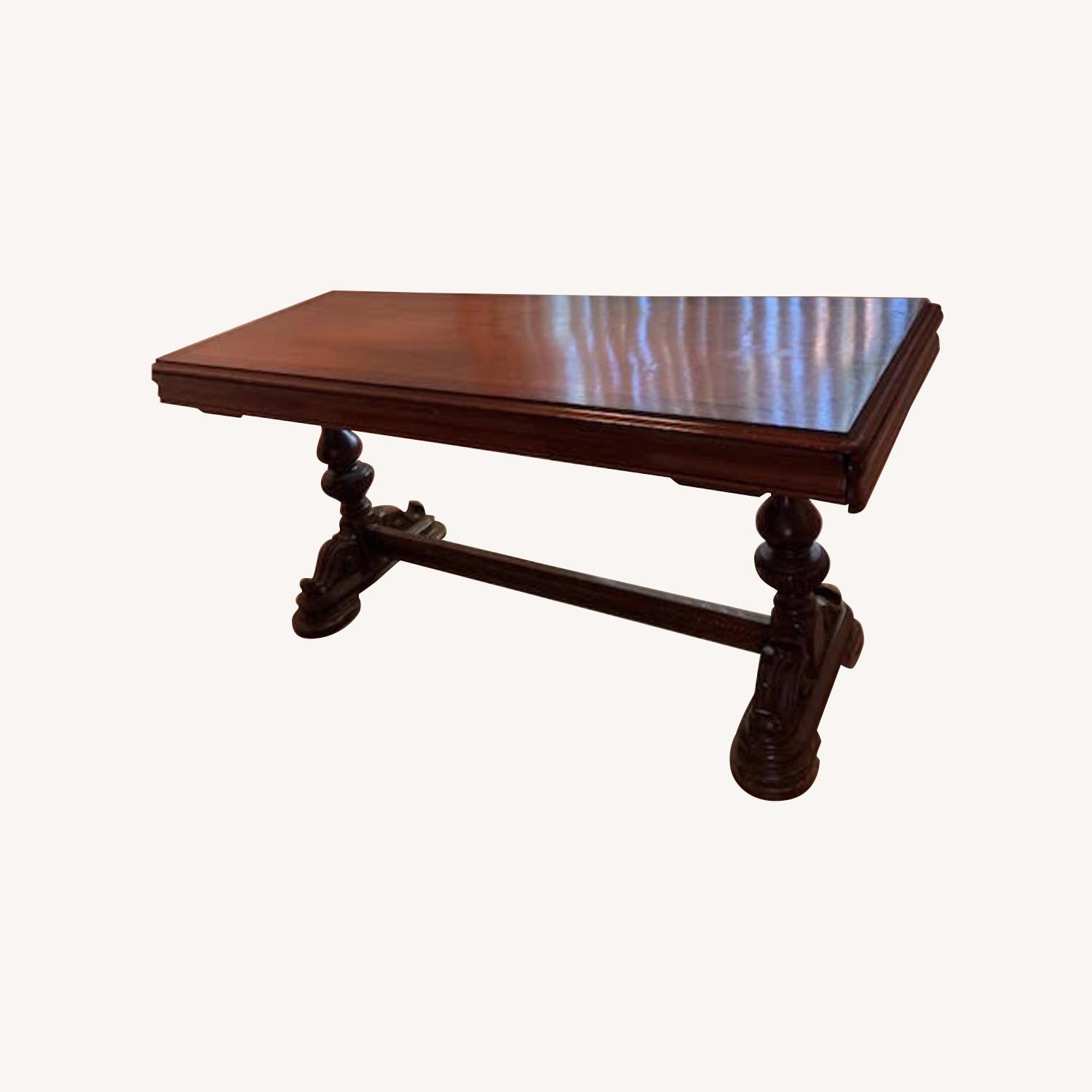 Wood Dining/Library Table Around 100 Years Old - image-0