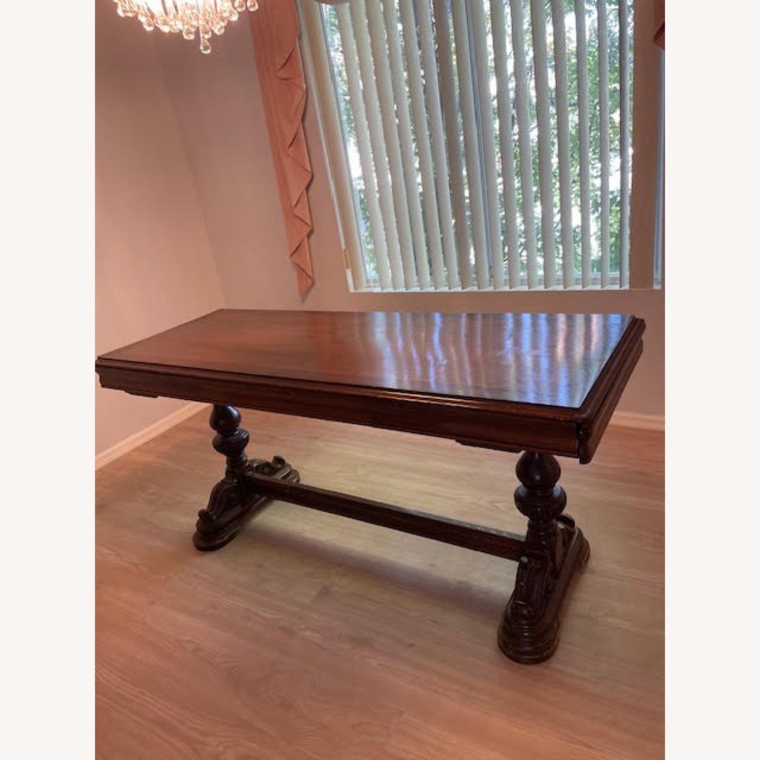 Wood Dining/Library Table Around 100 Years Old - image-3