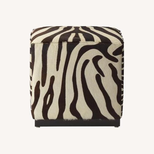 Used Williams Sonoma Fur and Hide Ottoman for sale on AptDeco
