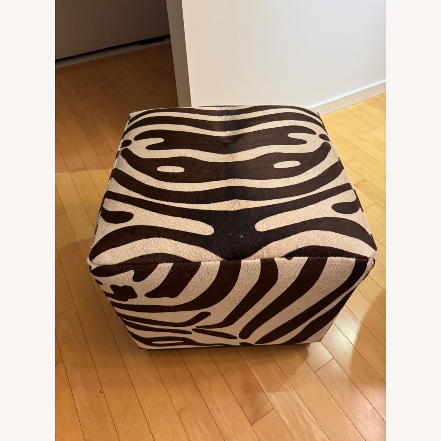 Williams Sonoma Fur and Hide Ottoman - image-3
