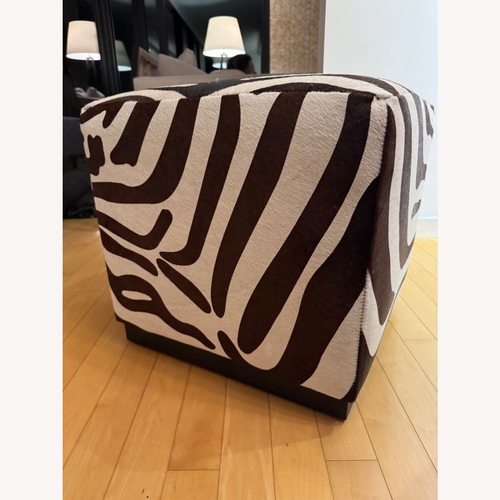 Used Williams Sonoma Fur and Hide Ottoman for sale on AptDeco