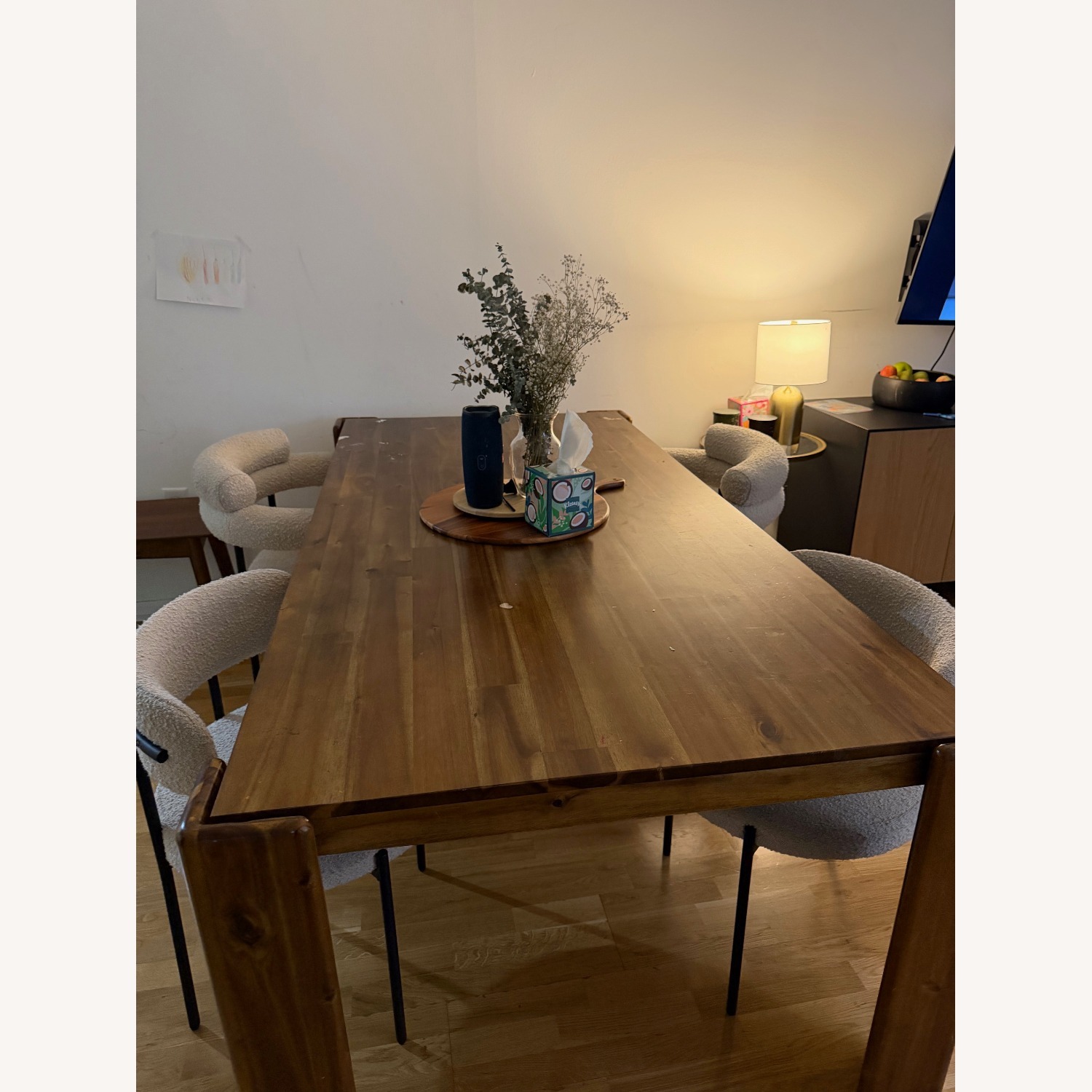 Create Comfort Dark Brown Wood Dining Table - image-3