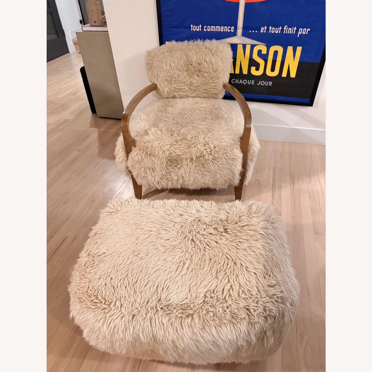 Restoration Hardware Yeti Armchair Ottoman - image-3