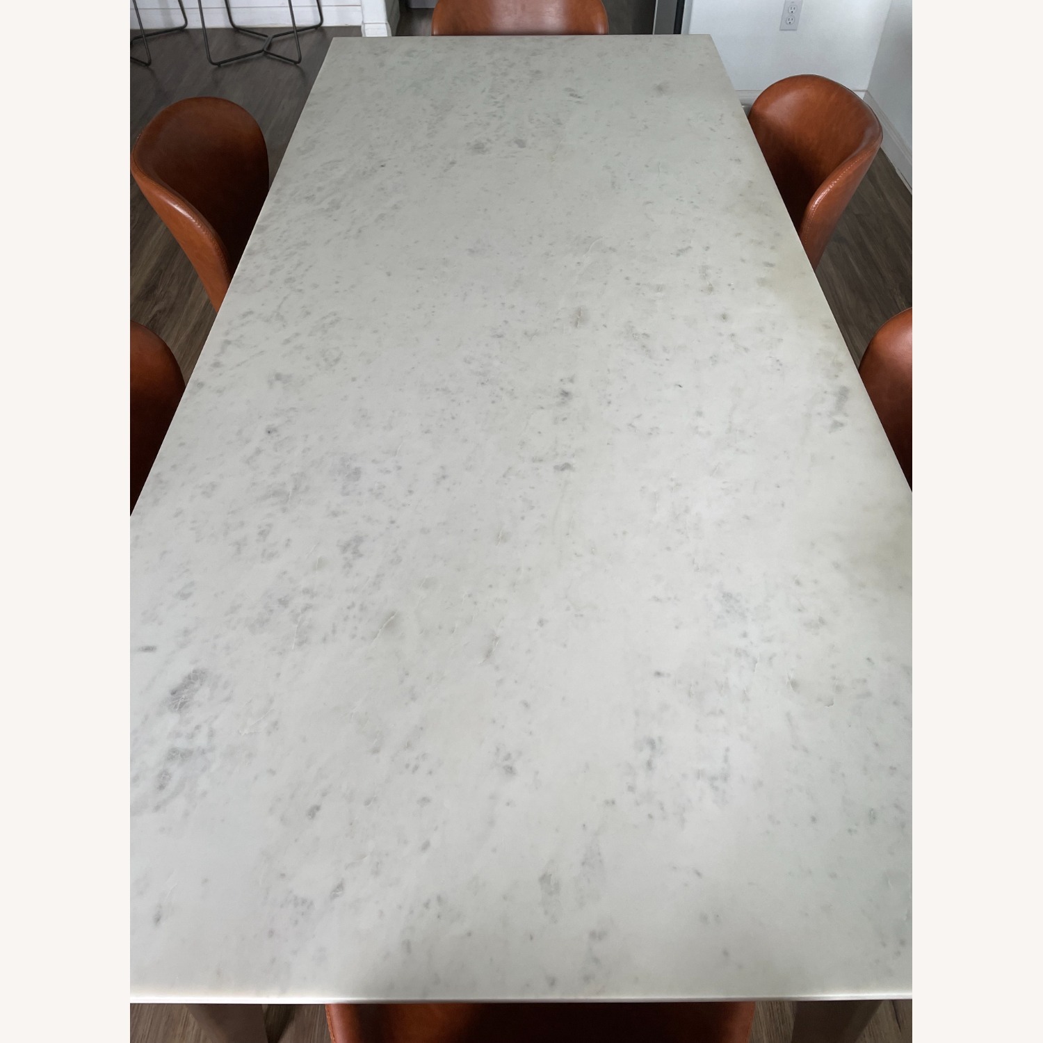 CB2 White Marble Dining Table - image-4