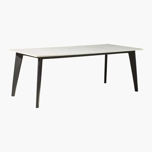 Used CB2 White Marble Dining Table for sale on AptDeco