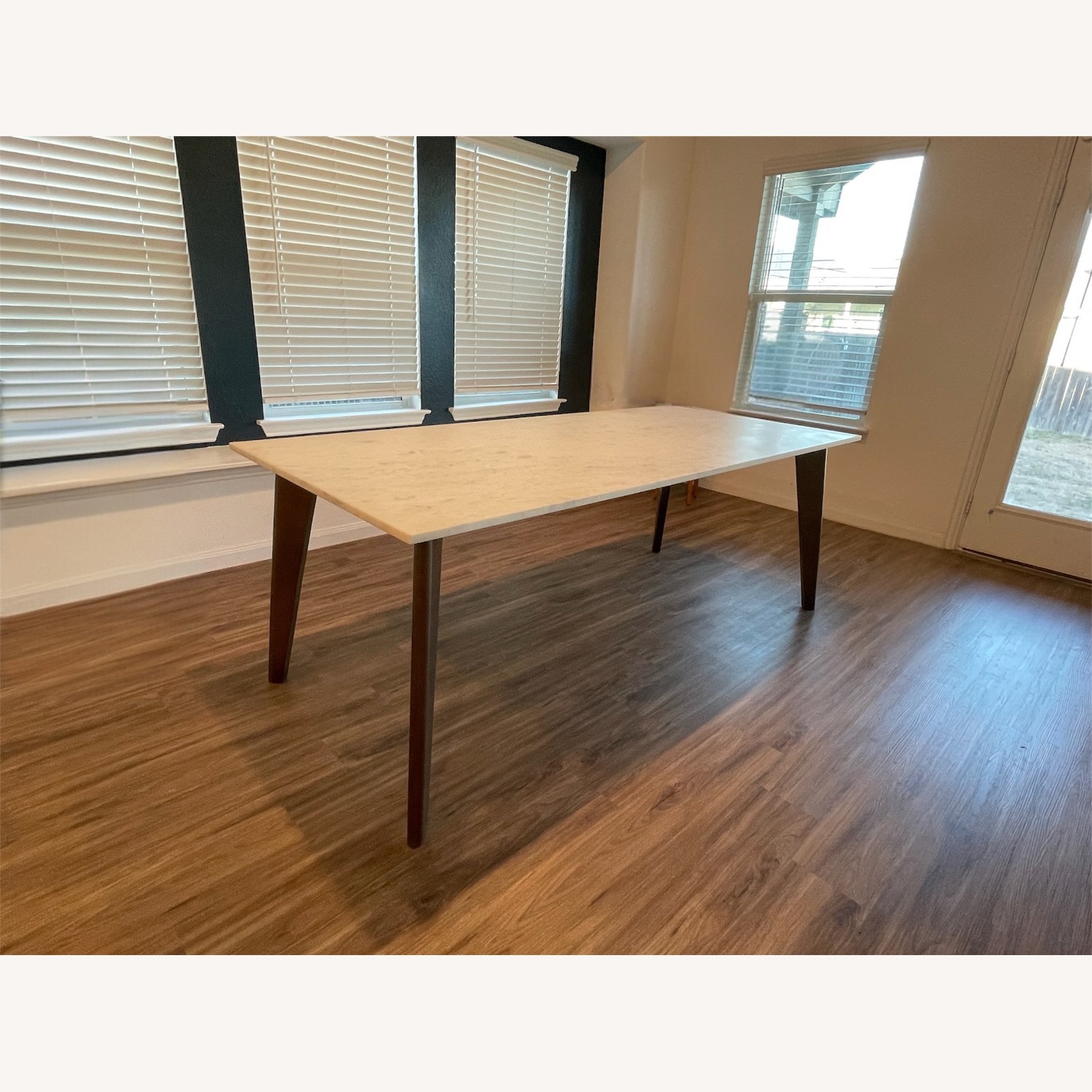 CB2 White Marble Dining Table - image-2