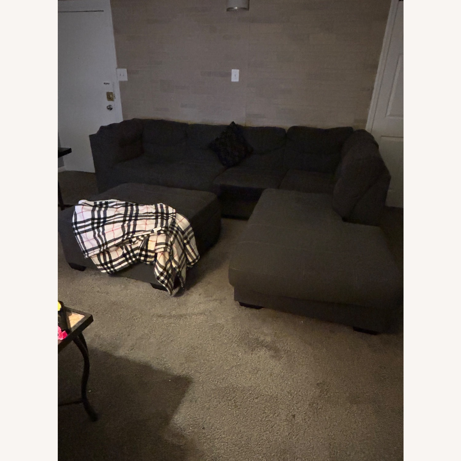 Raymour & Flanigan Dark Gray 3+ Piece Sectional - image-1