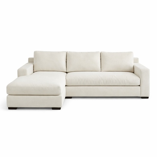 Used Pottery Barn Big Sur White Fabric 2 Piece Sectional for sale on AptDeco