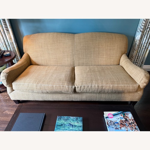 Used Crate & Barrel Canterbury Sofa Teak for sale on AptDeco
