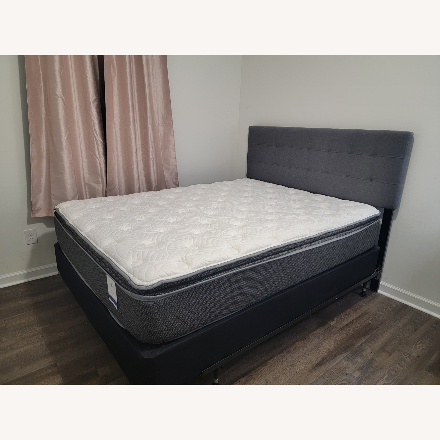 Dark Gray Queen Bed - image-1