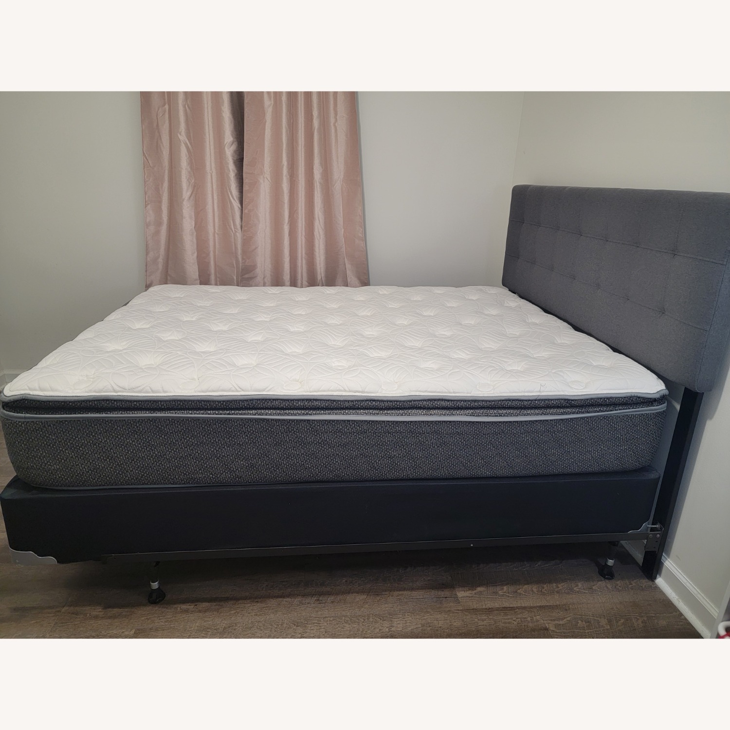 Dark Gray Queen Bed - image-2