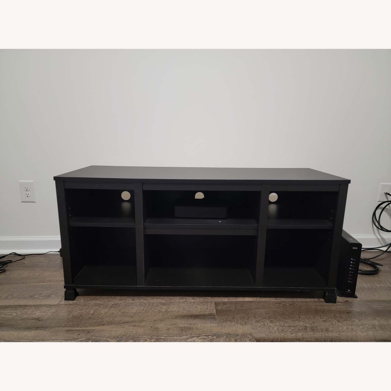 Black Wood Media Storage - image-1