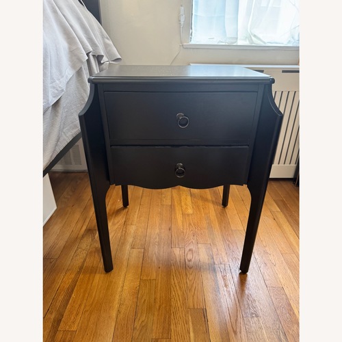 Used Butler Wilshire Black Wood Nightstand / Side Table for sale on AptDeco